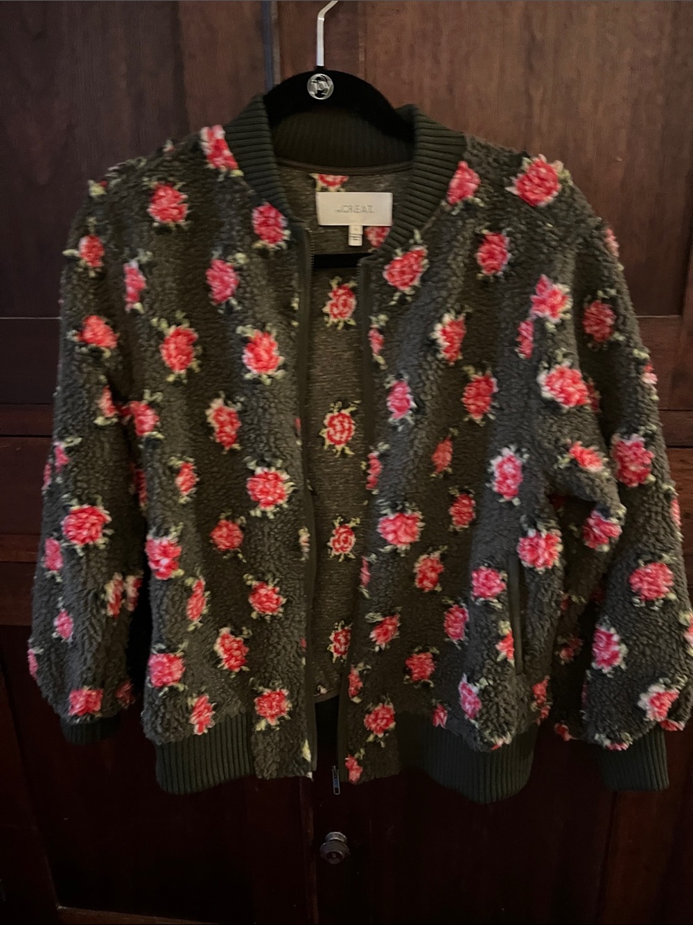 THE GREAT The Zip Front Plush Bomber